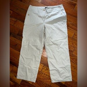 Talbots Women's Beige Stretch Straight Leg Pants